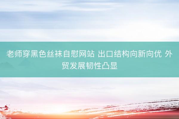 老师穿黑色丝袜自慰网站 出口结构向新向优 外贸发展韧性凸显