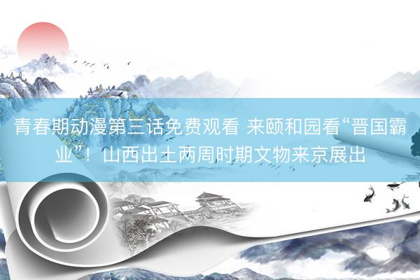 青春期动漫第三话免费观看 来颐和园看“晋国霸业”！山西出土两周时期文物来京展出
