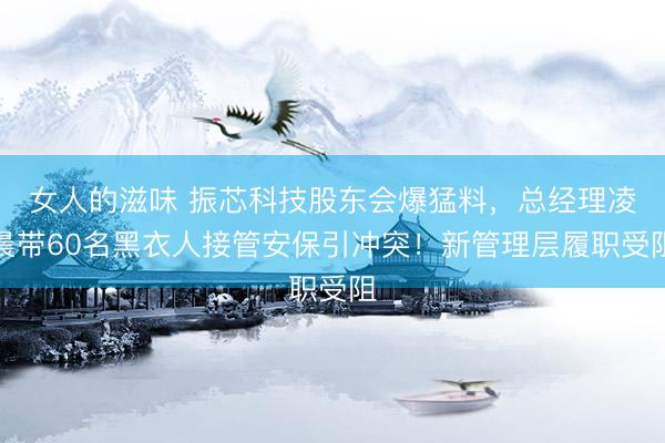 女人的滋味 振芯科技股东会爆猛料，总经理凌晨带60名黑衣人接管安保引冲突！新管理层履职受阻