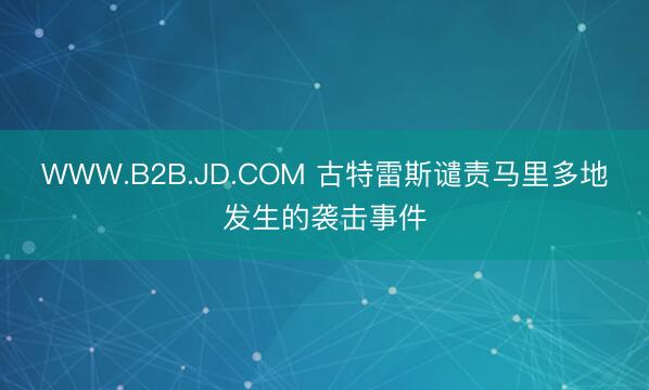 WWW.B2B.JD.COM 古特雷斯谴责马里多地发生的袭击事件