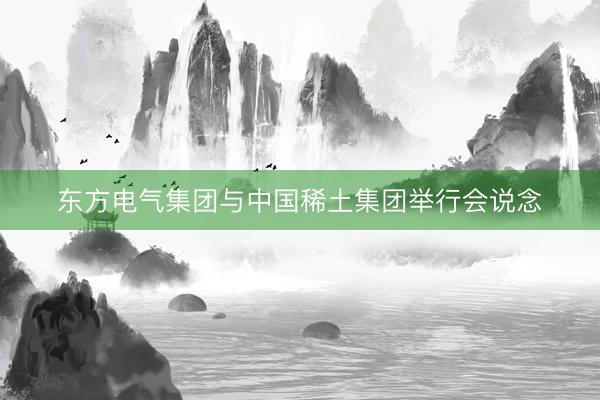 东方电气集团与中国稀土集团举行会说念
