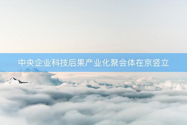 中央企业科技后果产业化聚会体在京竖立