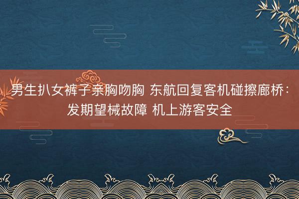 男生扒女裤子亲胸吻胸 东航回复客机碰擦廊桥：发期望械故障 机上游客安全