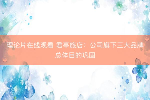 理论片在线观看 君亭旅店：公司旗下三大品牌总体目的巩固