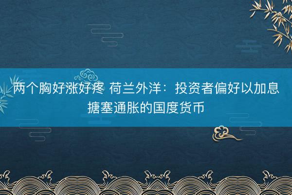 两个胸好涨好疼 荷兰外洋：投资者偏好以加息搪塞通胀的国度货币