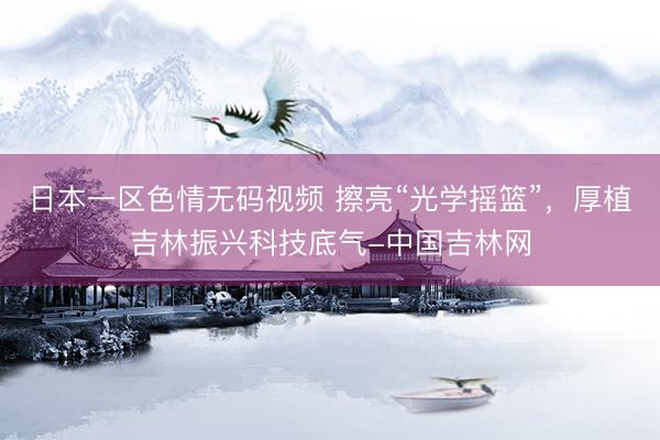 日本一区色情无码视频 擦亮“光学摇篮”，厚植吉林振兴科技底气-中国吉林网