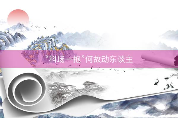 “科场一抱”何故动东谈主